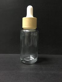 모자 Skincare 플라스틱 포장을 가진 투명한 30ml 정유 유리병 점적기 병