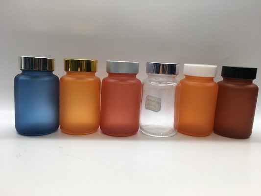 약품을 위한 투명한 유백 유리 캡슐 병 전기 도금물 MSDS