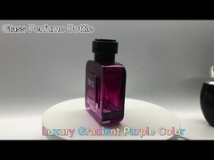 Cosmetic Glass Perfume Bottle Gradient Purple Color Luxury