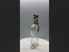 Embossed Glass Perfume Bottle Luxury Body Shaped Empty Unique Cap 100ml