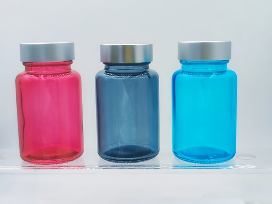 100ml 유리 캡슐 병 헤어 보충제 병 둥근 캡슐 유리 아이 세럼 및 페이셜 세럼용 OEM