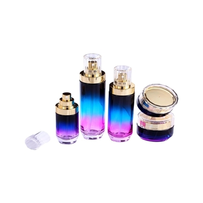 40ml 펌프 병 유리 화장품 포장 그라데이션 보라색