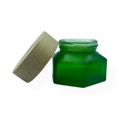 화장품 용기 포장 50g 스메랄드 크림 용기 목재 마무리 플라스틱 캡 크림 용기
