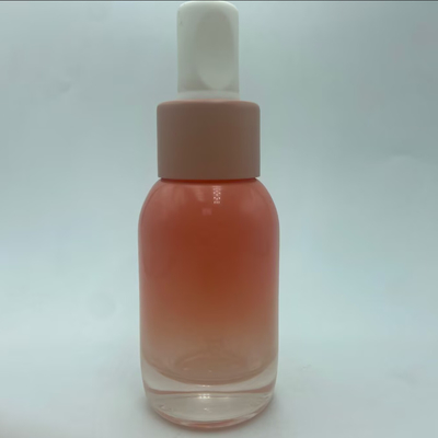 50ml 분홍색 로션 유리 병 사용자 정의 로고 OEM 유리 병 로션 병 유통 제조자