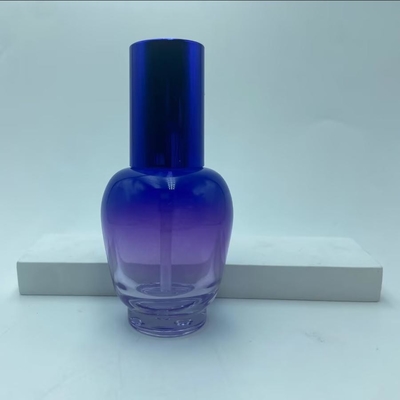 유리 로션 병 30ml 파란색 기울기 세럼 병 펌프 오일 병 펌프 병 화장품 병 OEM