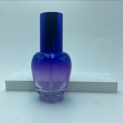 유리 로션 병 30ml 파란색 기울기 세럼 병 펌프 오일 병 펌프 병 화장품 병 OEM