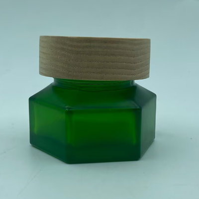 화장품 용기 포장 50g 스메랄드 크림 용기 목재 마무리 플라스틱 캡 크림 용기