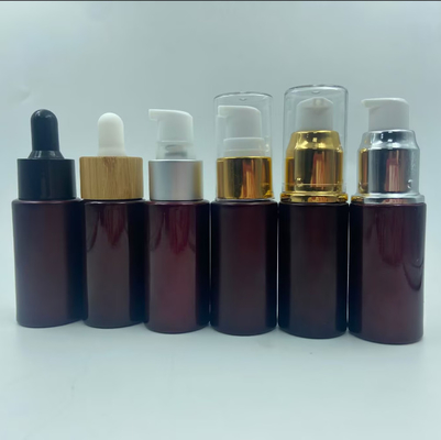 15ml 다크 레드 에센셜 오일 병 유리 드로퍼 병 세럼 오일용 화장품 포장 맞춤형 로고 및 페인팅 OEM