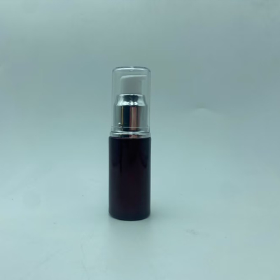 유리 로션 병 15ml 어두운 빨간색 혈청 병 반짝이는 금/은하 펌프 눈 로션 병 펌프 병 화장품 병 OEM