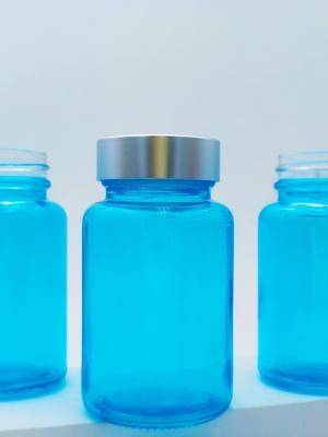 100ml 유리 캡슐 병 헤어 보충제 병 둥근 캡슐 유리 아이 세럼 및 페이셜 세럼용 OEM