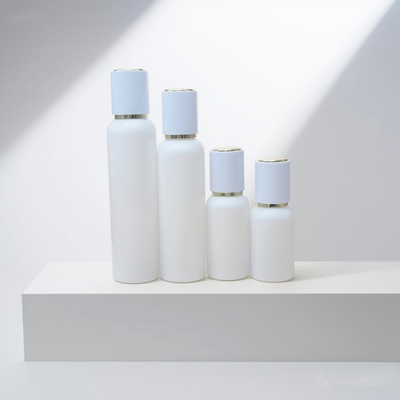 공장 가격 50ml 100ml 120ml 유리 로션 포장 빈 흰색 로션 펌프 유리 병 피부 관리 크림 몸 세트