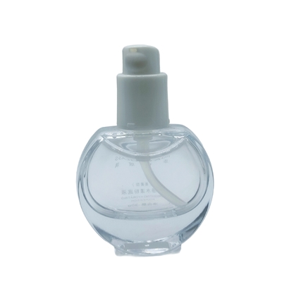 커스터마이징 가능한 30ml 둥근 기초 유리 병 두꺼운 바닥, 메이크업 프라이머 및 화장품 용액 병