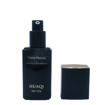 맞춤형 로고 인쇄 캡이 있는 화장품용 도매 럭셔리 30ml 사각 메이크업 프라이머 세럼 펌프 병
