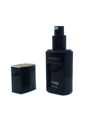 맞춤형 로고 인쇄 캡이 있는 화장품용 도매 럭셔리 30ml 사각 메이크업 프라이머 세럼 펌프 병