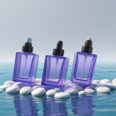 맞춤형 30ml 사각 유리 아이 세럼 병 (화장품 세럼용 드로퍼 포함) - 재활용 가능
