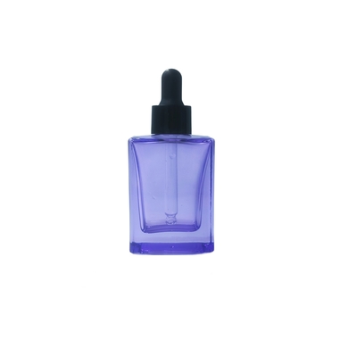 맞춤형 30ml 사각 유리 아이 세럼 병 (화장품 세럼용 드로퍼 포함) - 재활용 가능