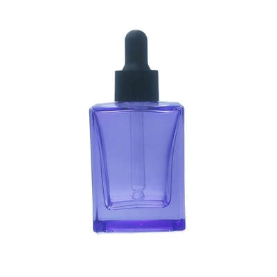 맞춤형 30ml 사각 유리 아이 세럼 병 (화장품 세럼용 드로퍼 포함) - 재활용 가능