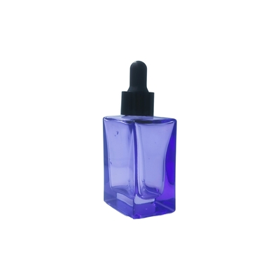 맞춤형 30ml 사각 유리 아이 세럼 병 (화장품 세럼용 드로퍼 포함) - 재활용 가능