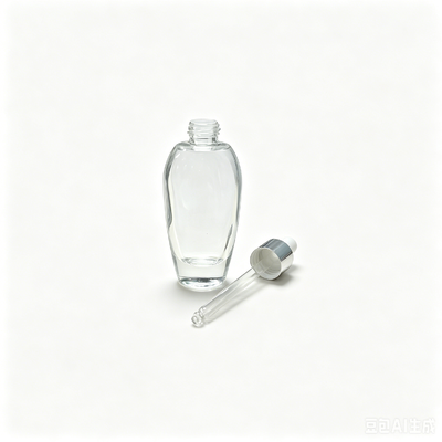 피부 관리 세럼 크림 페이스 크림용 알루미늄 스프레이 헤드 및 유화 펌프가 있는 그라데이션 30ml 유리 로션 병
