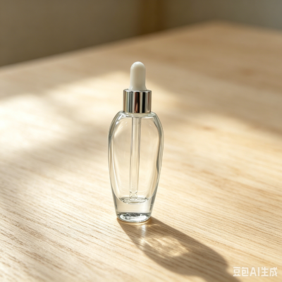 피부 관리 세럼 크림 페이스 크림용 알루미늄 스프레이 헤드 및 유화 펌프가 있는 그라데이션 30ml 유리 로션 병